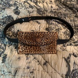 Leopard purse belt